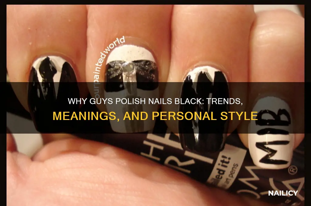 what mean of guys polishing nails black