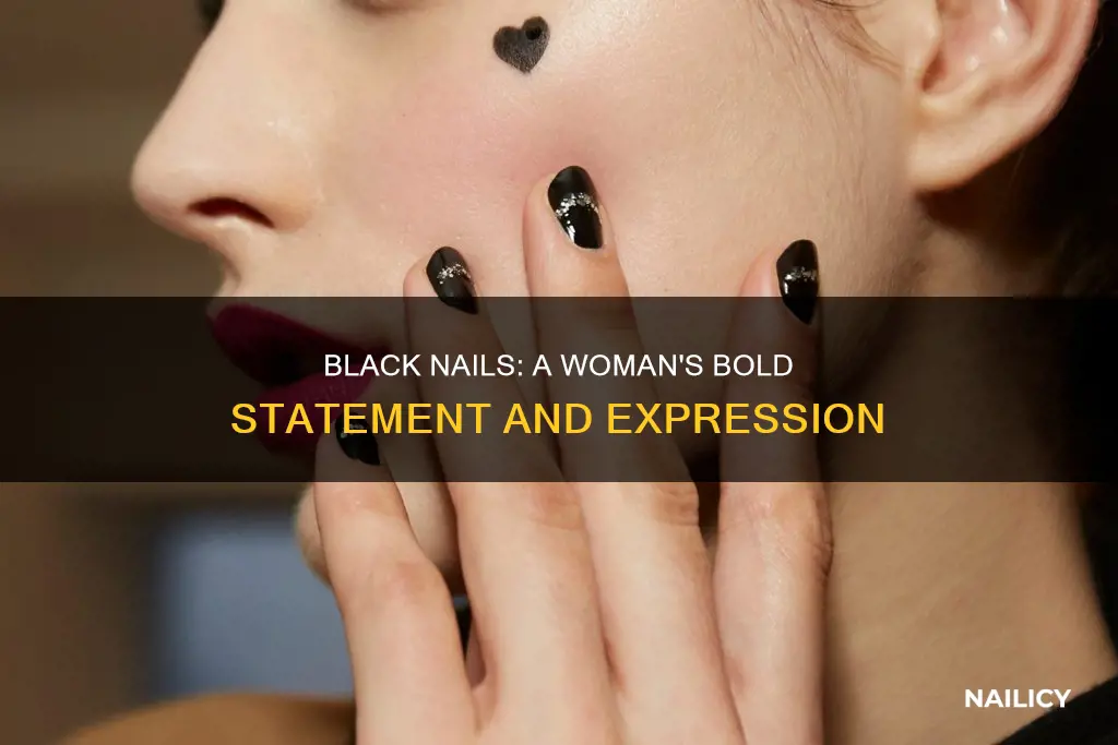 what means when women paint their nails black