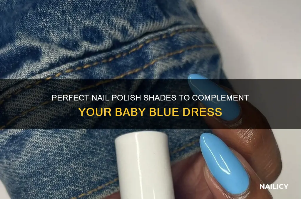 what nail colour goes with baby blue dress