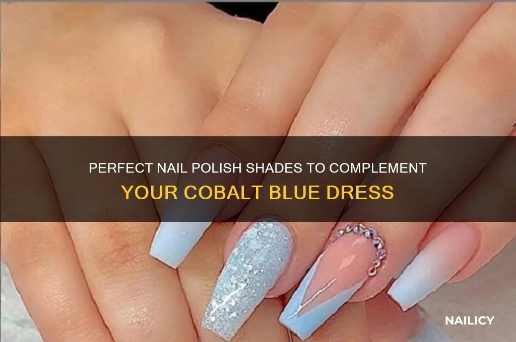 what nail colour goes with cobalt blue dress