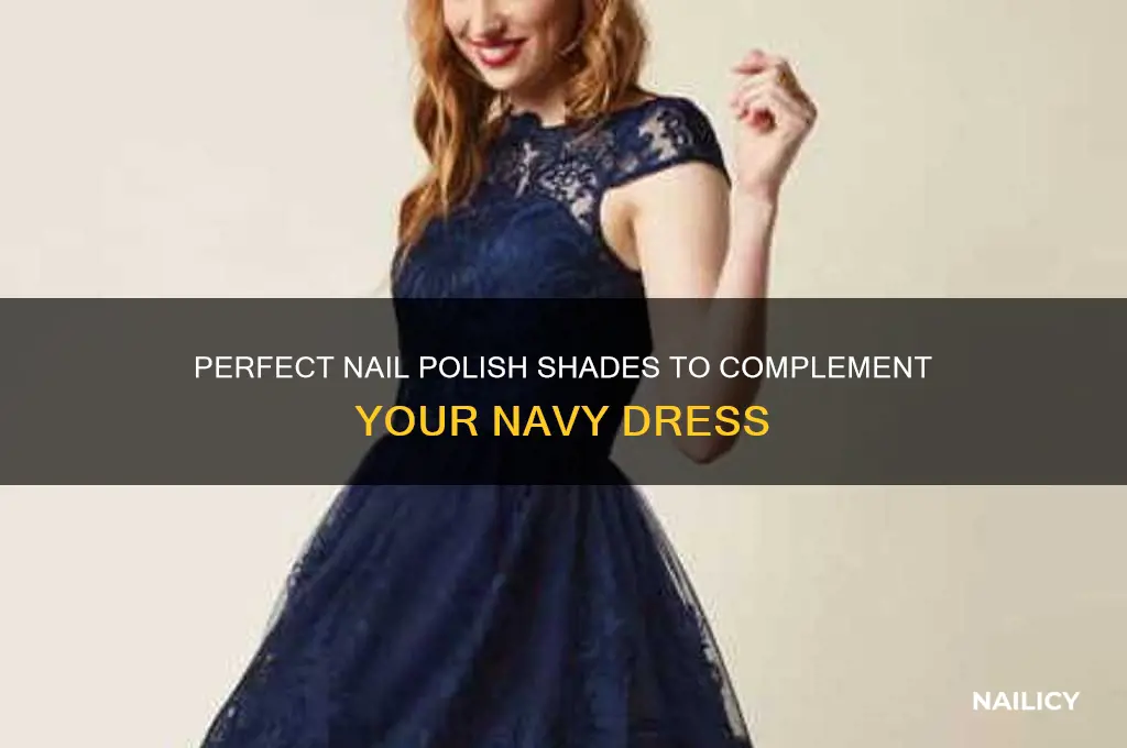 what nail colour goes with navy dress