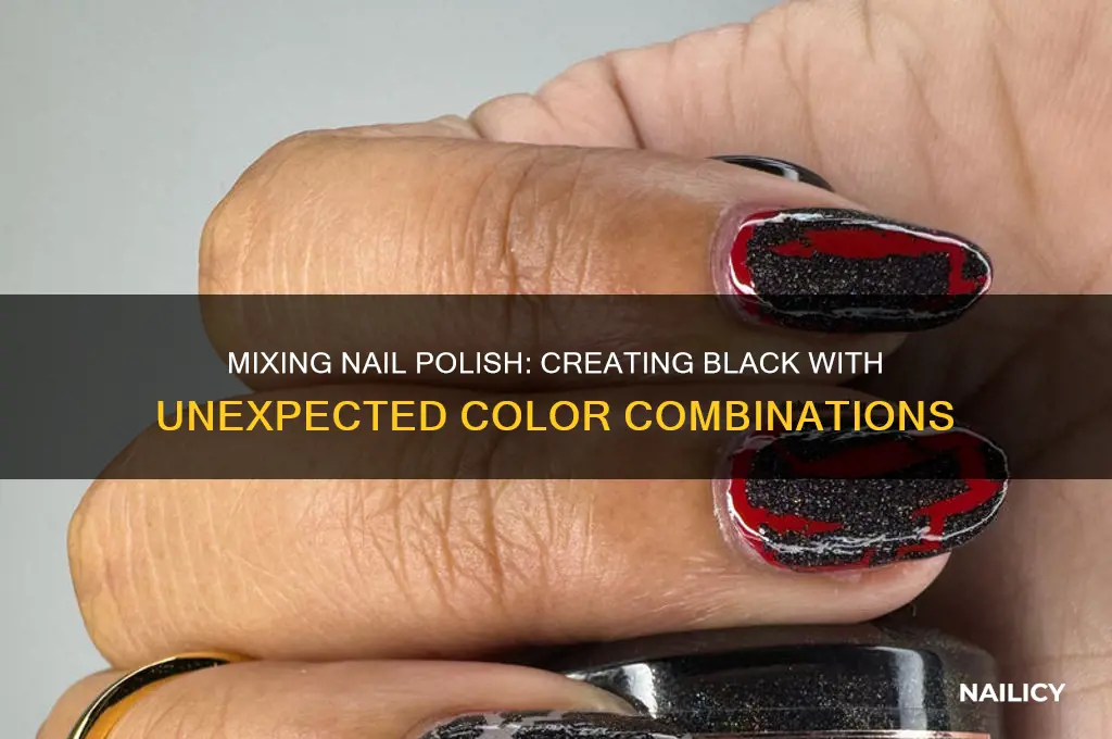 what nail polish colors can you mix to make black