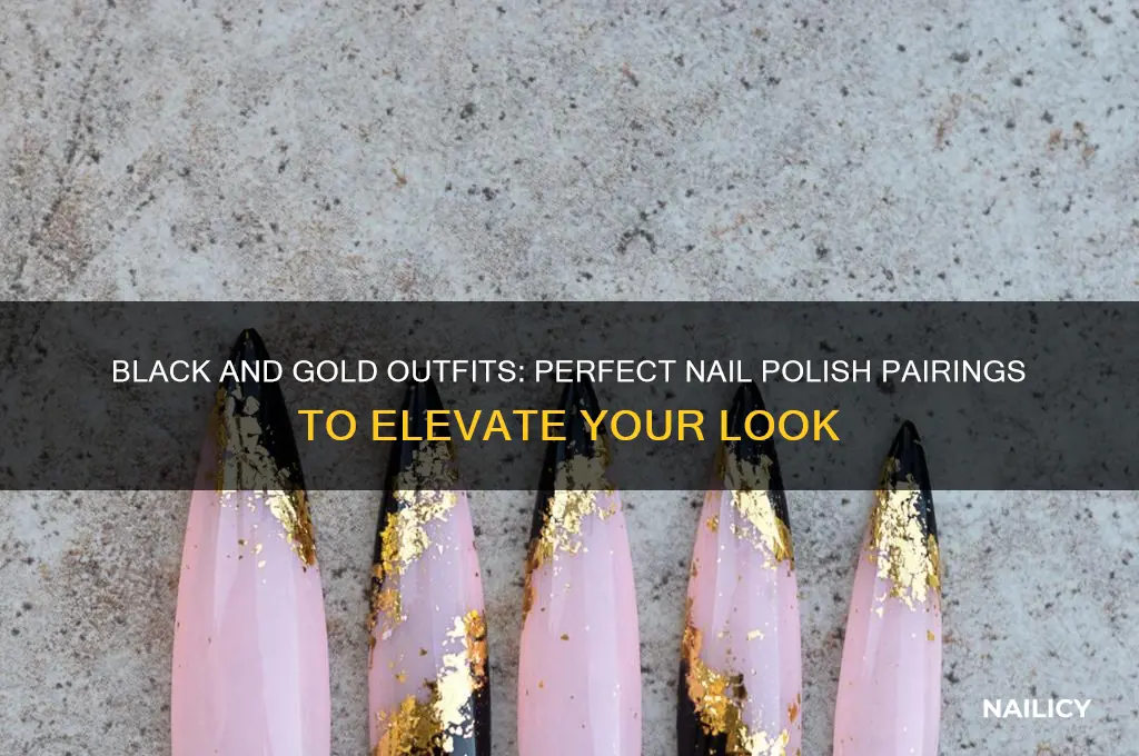 what nail polish goes with black and gold