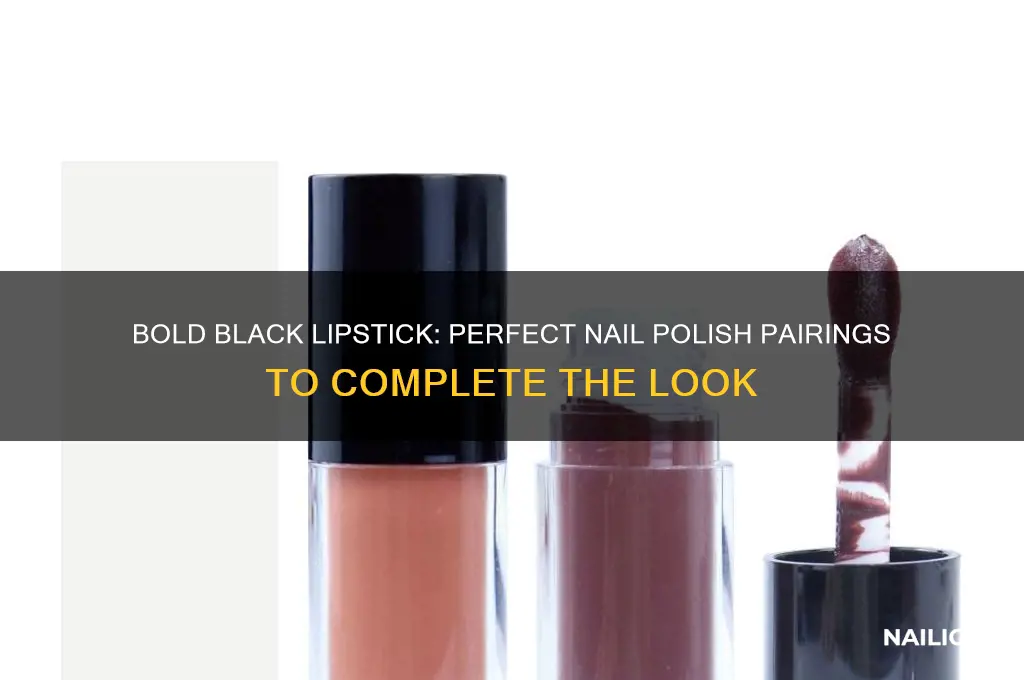 what nail polish goes with black lipstick