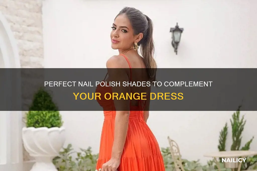 what nail polish goes with orange dress