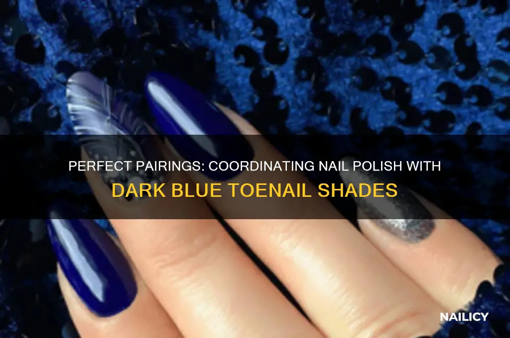 what nail polish matches dark blue toenail polish