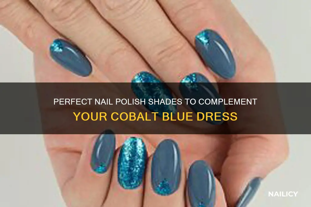 what nail polish to wear with cobalt blue dress