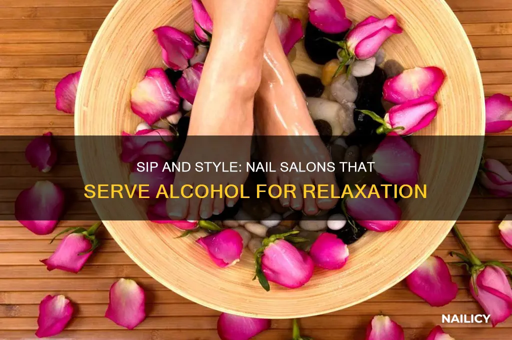 what nail salons serve alcohol