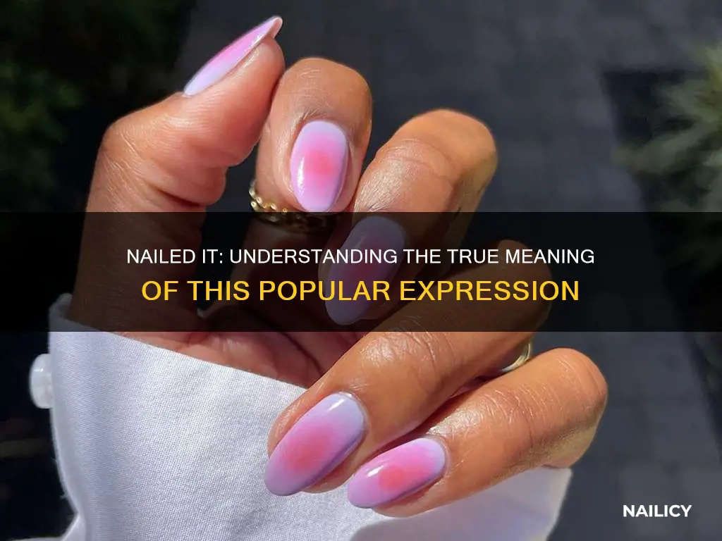 what nailed it means