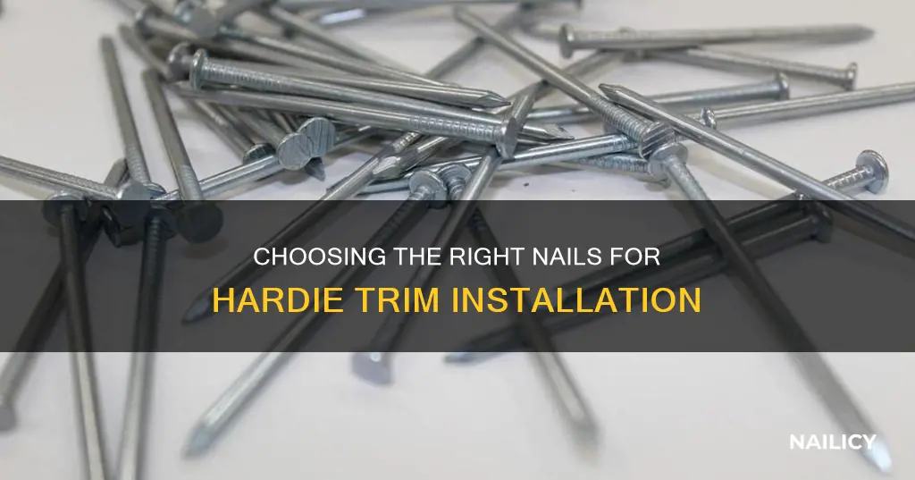 what nails for hardie trim