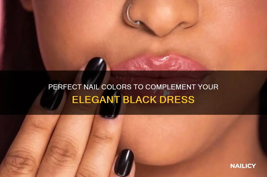 what nails go with a black dress
