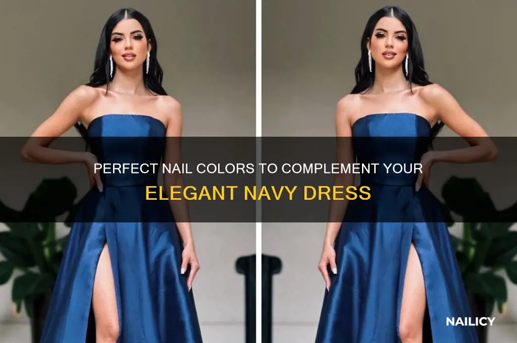 what nails go with a navy dress