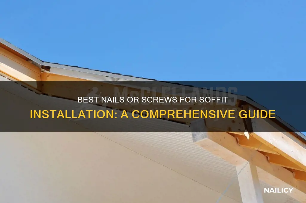 what nails or screws to install soffit