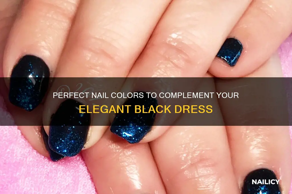 what nails with black dress