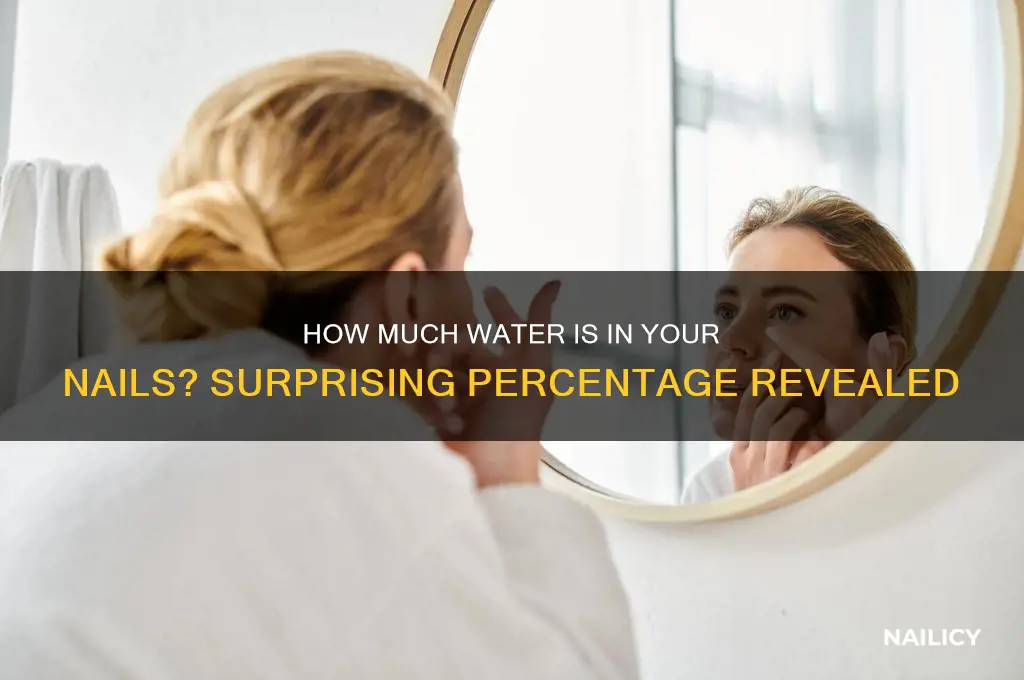 what percent percentagw of nail is water