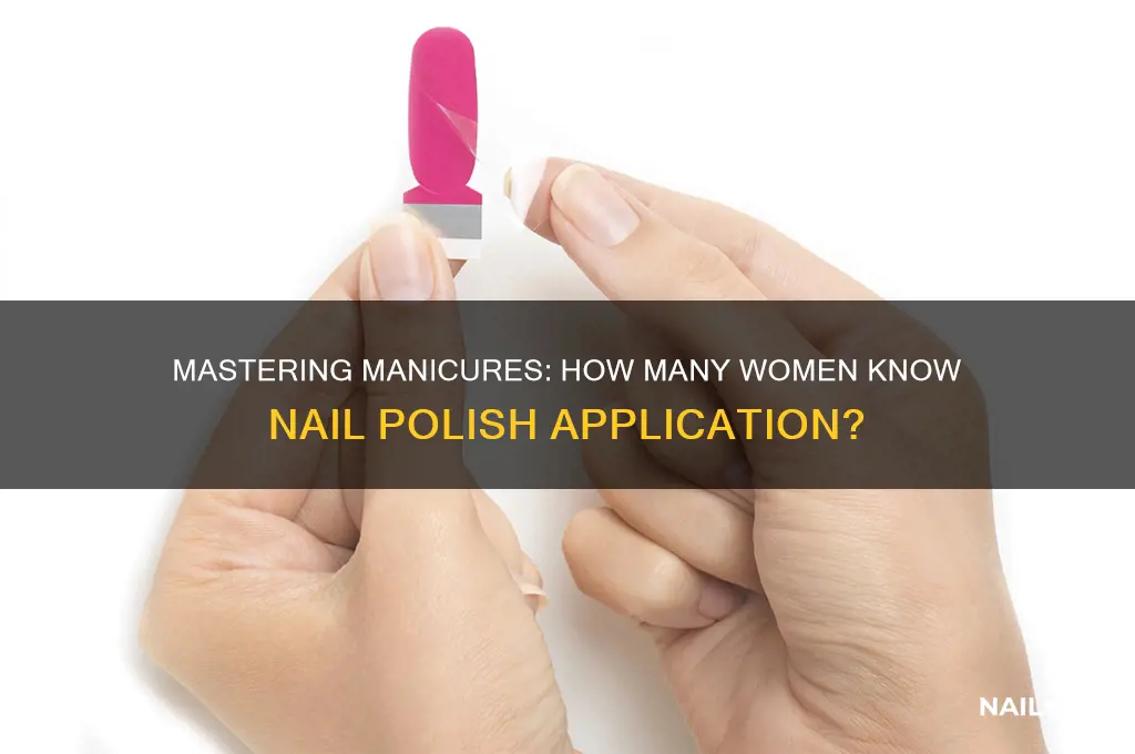 what percentage of women know how to apply nail polish