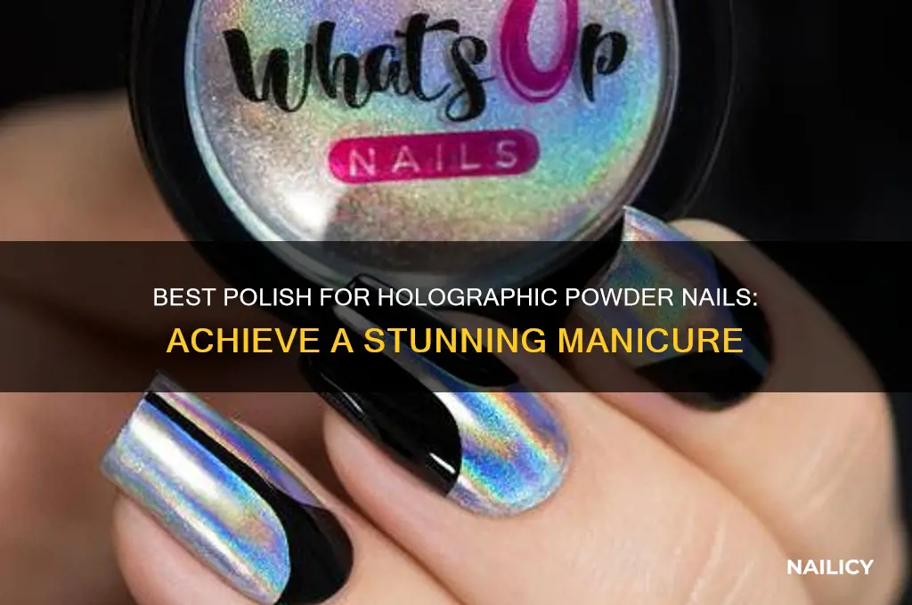 what polish used with holographic powder nails