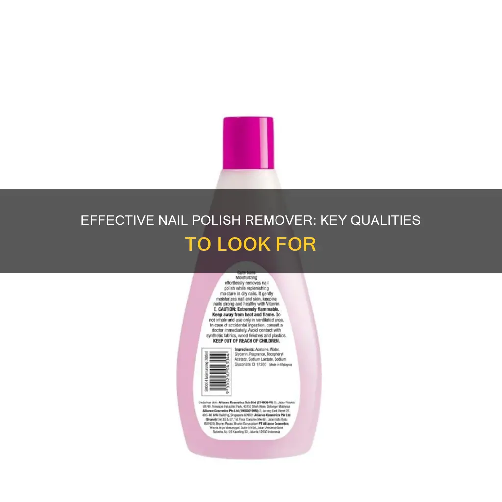 what properties should a good nail polish remover have