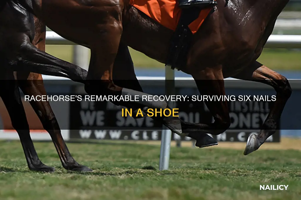 what racehorse took 6 nails in shoe