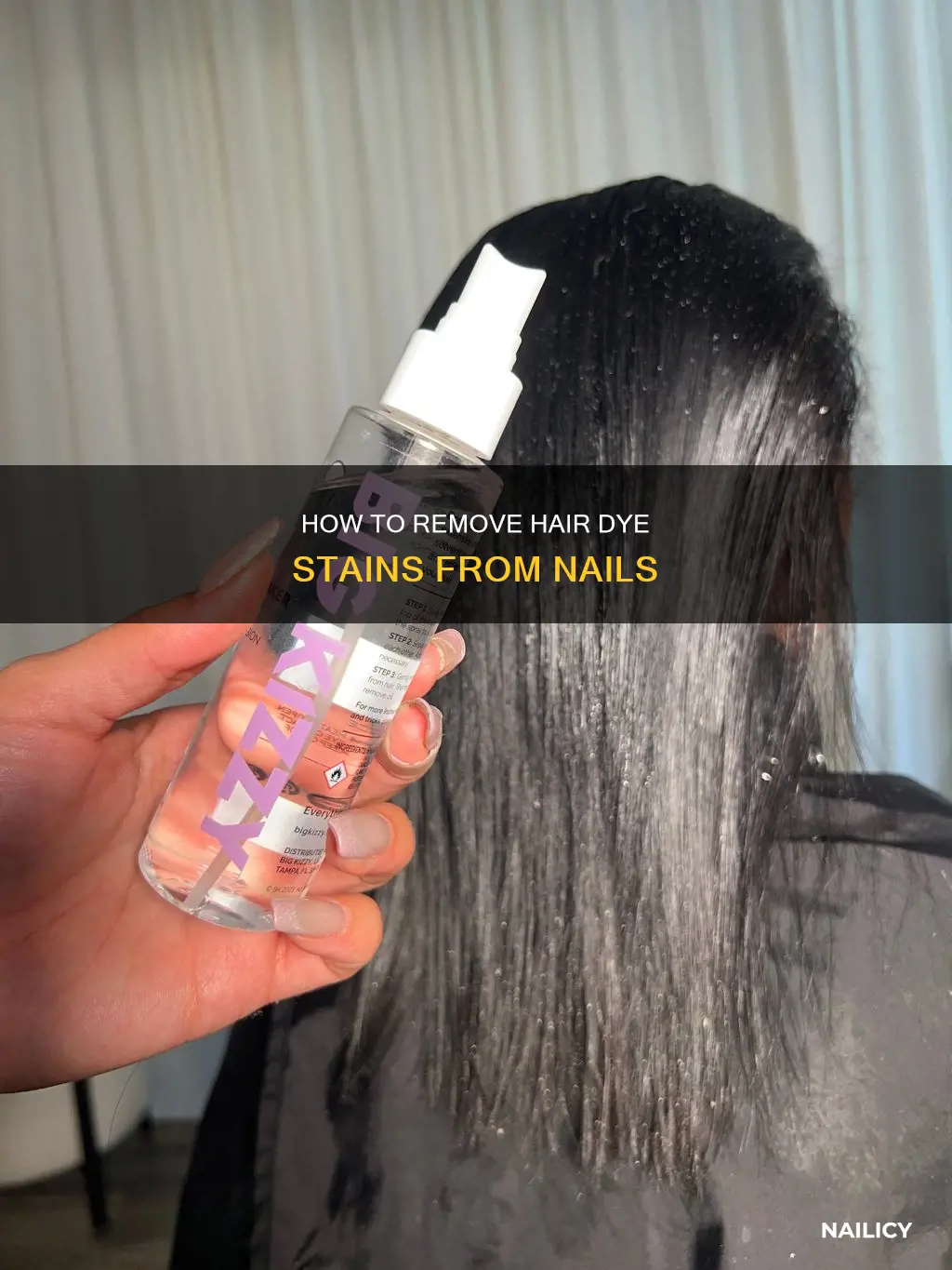 what removes hair dye from nails