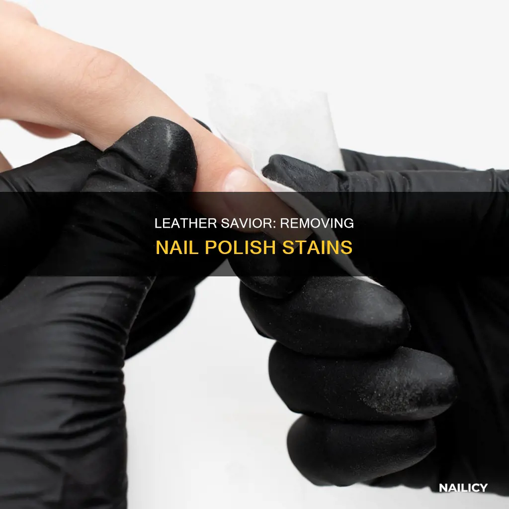 what removes nail polish from leather