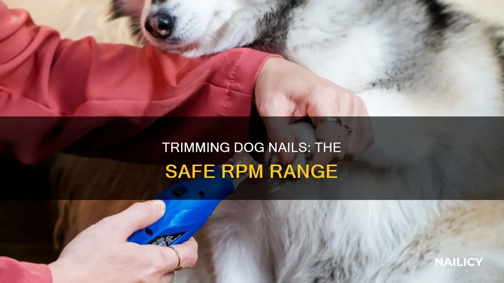 what rpm is needed to trim dog nails