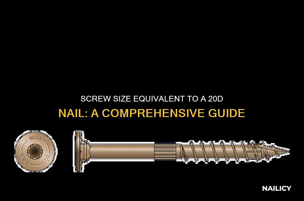 what screw is equal to a 20d nail