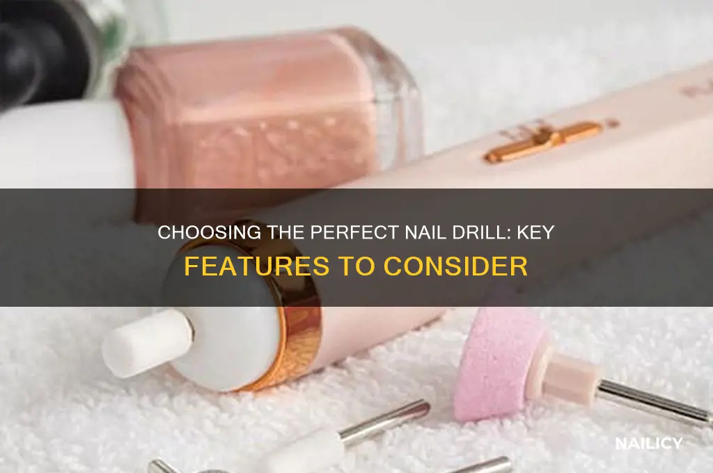 what should i look for in nail drills