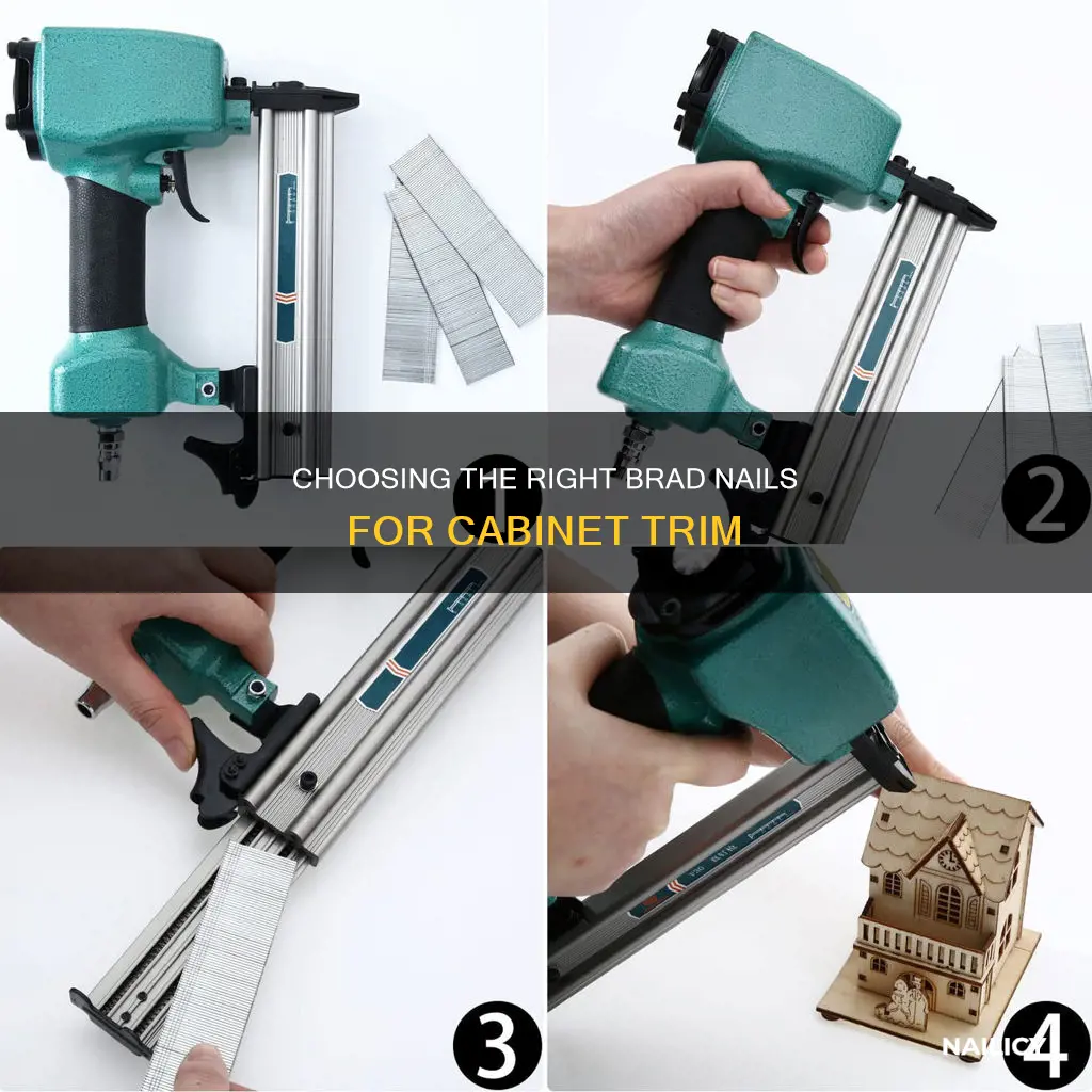 what size brad nails for cabinet trim