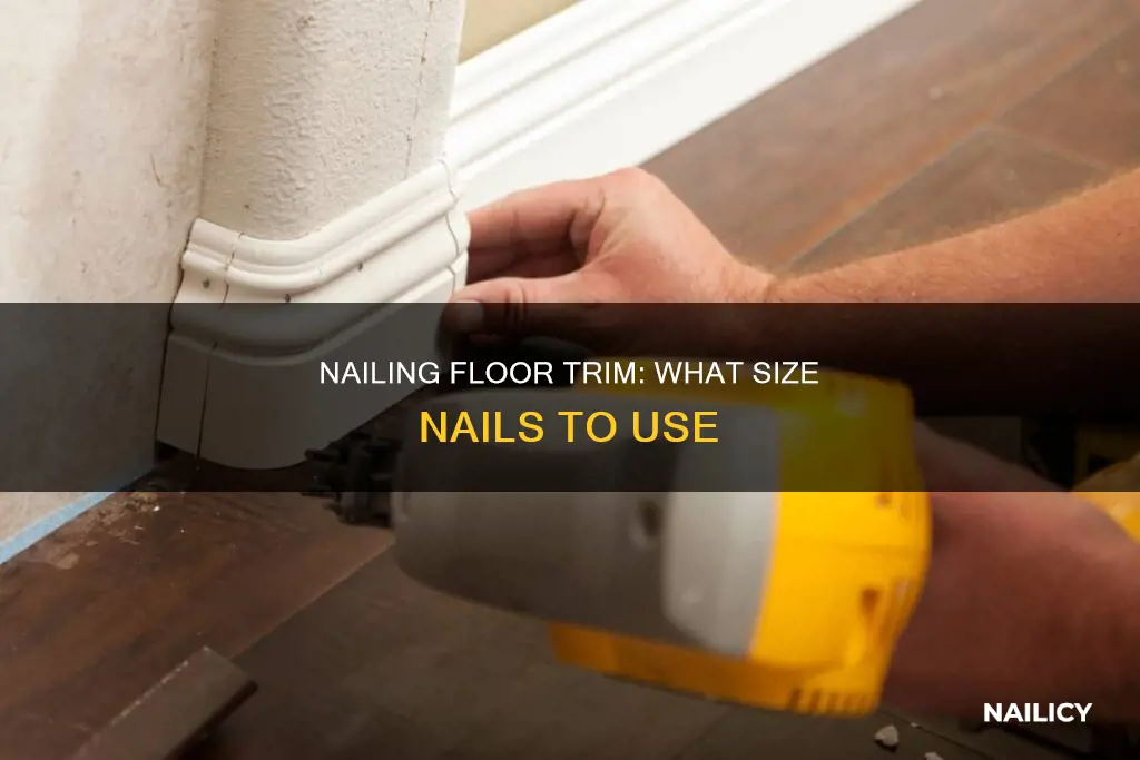what size nail for floor trim