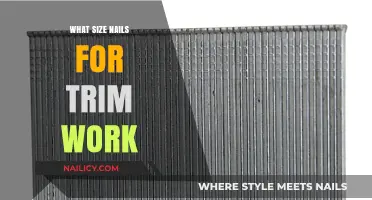 Nail Sizes for Trim Work: A Guide to Nail Lengths