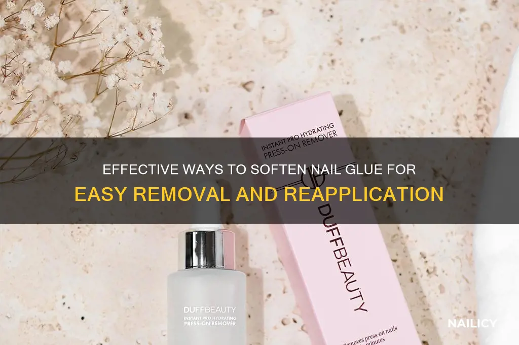 what softens nail glue