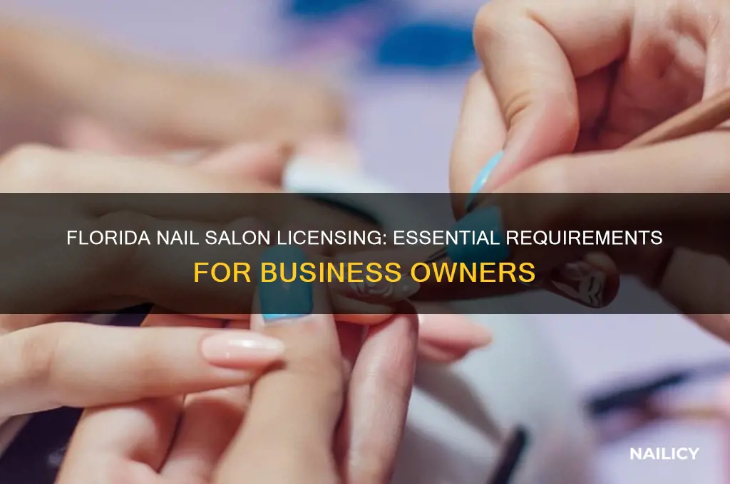 what sre the licensing requirments for nail salon in florida