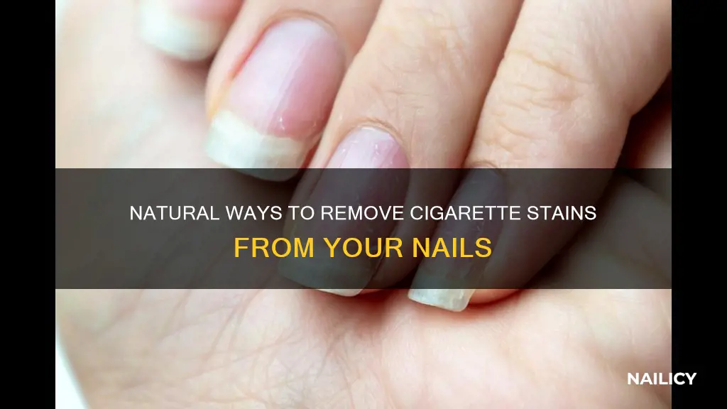 what takes cigerette stains out of finger nails