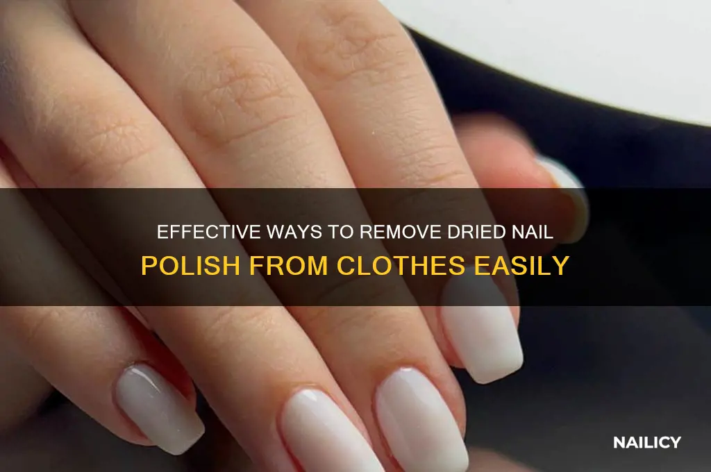 what takes dried nail polish out of clothes