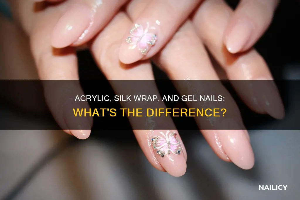 what the difference between acrylic silk wrap and gel nails
