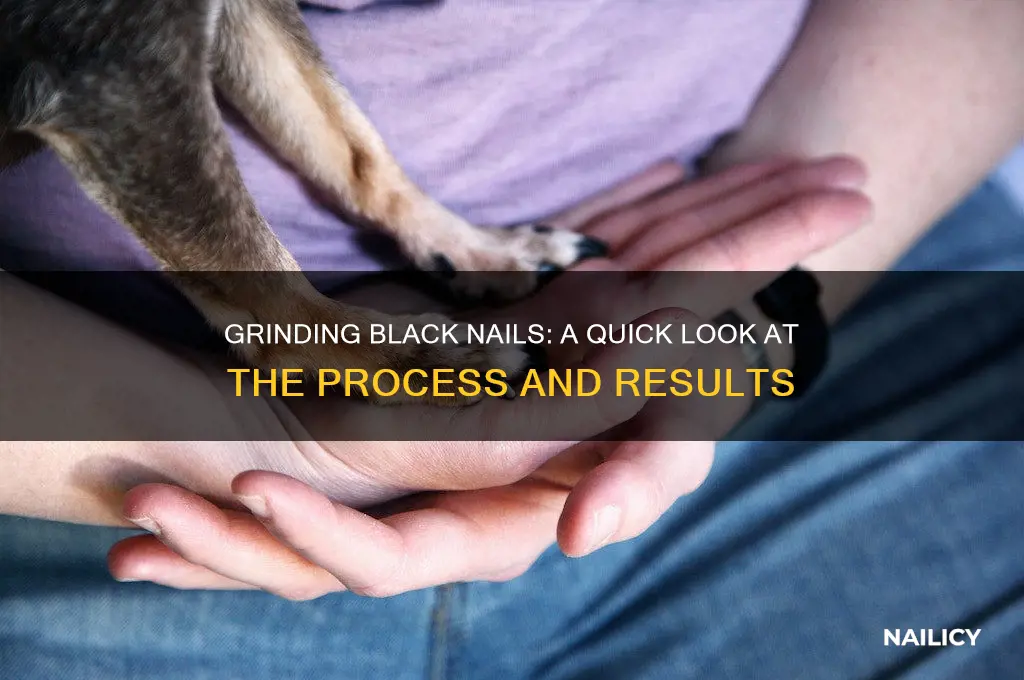 what the quick looks like grinding black nails