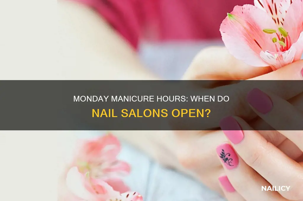 what time do nail salons open on mondays