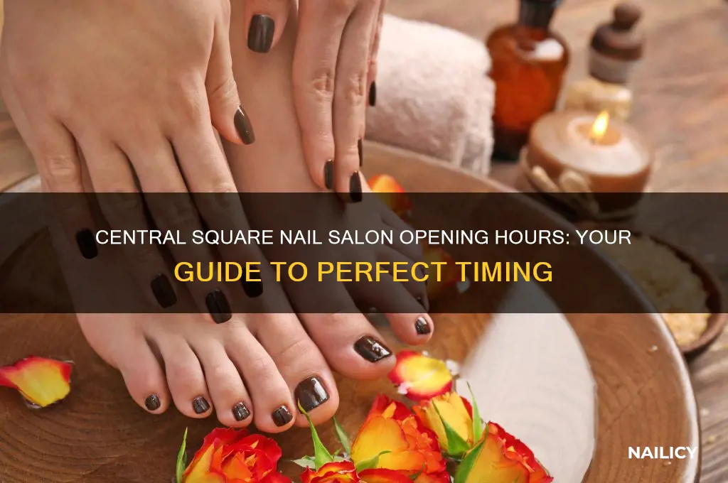 what time does central square nail salon open