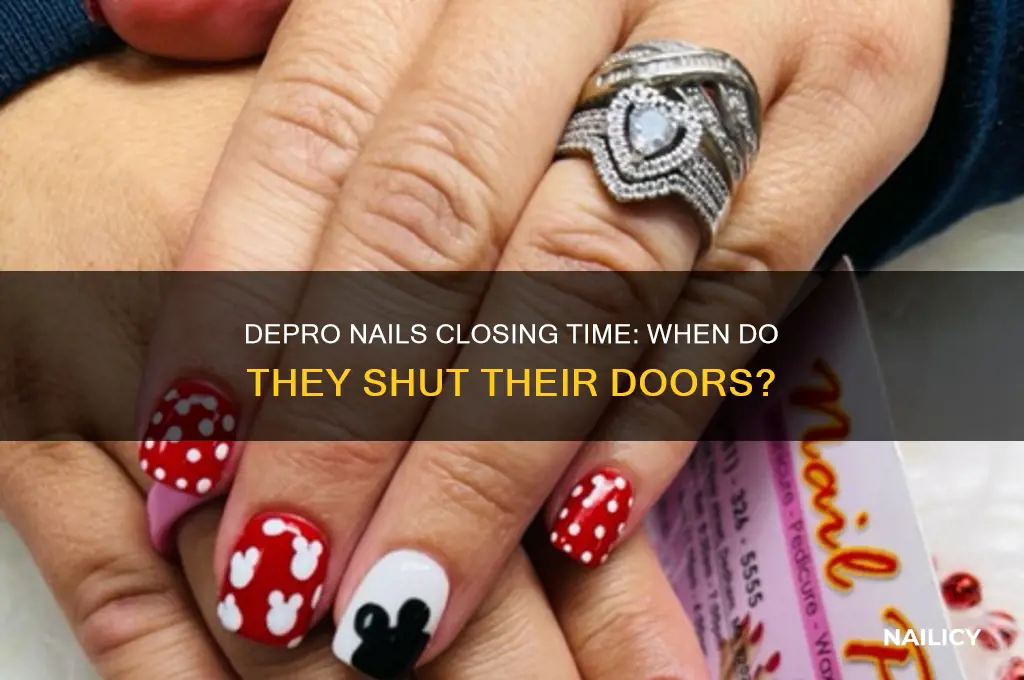 what time does depro nails close at