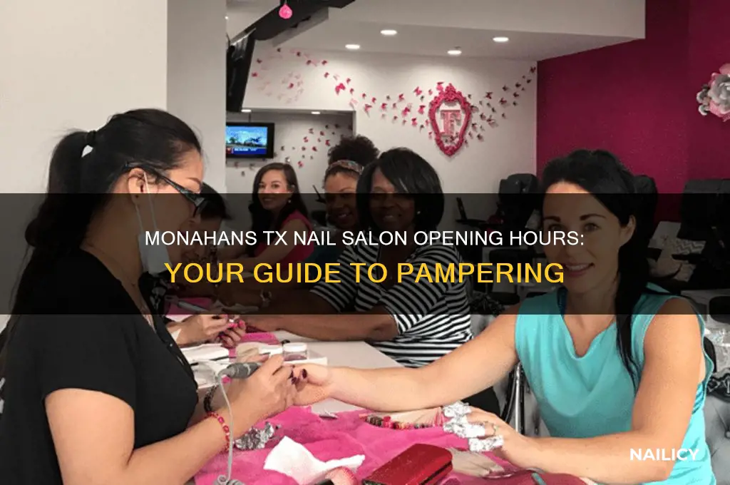what time does the nail salon in monahans tx open