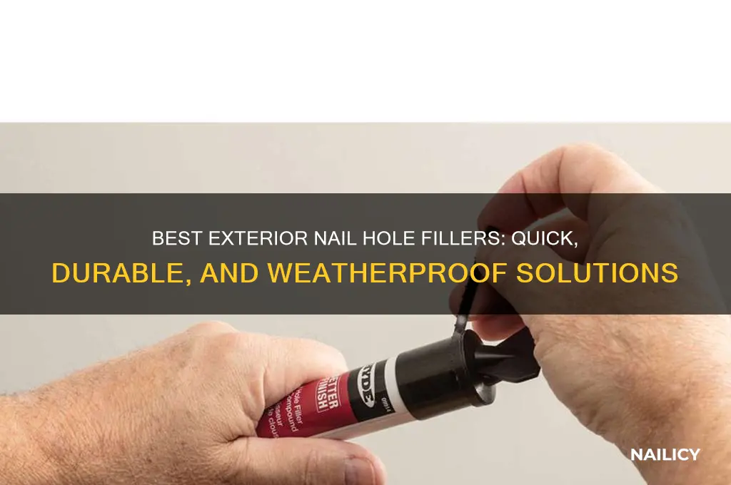 what to cover exterior nail holes with