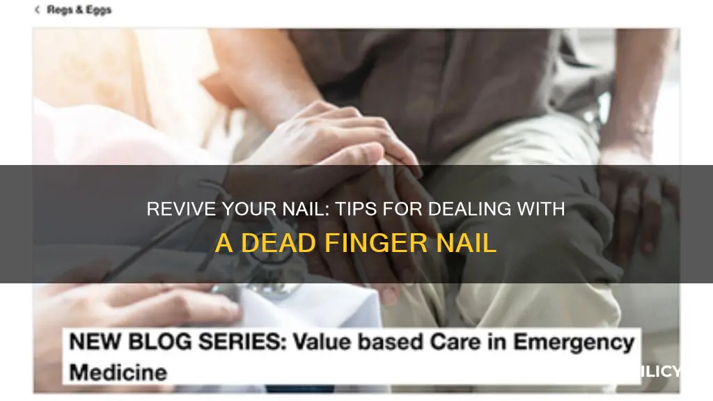 what to do about a dead finger nail