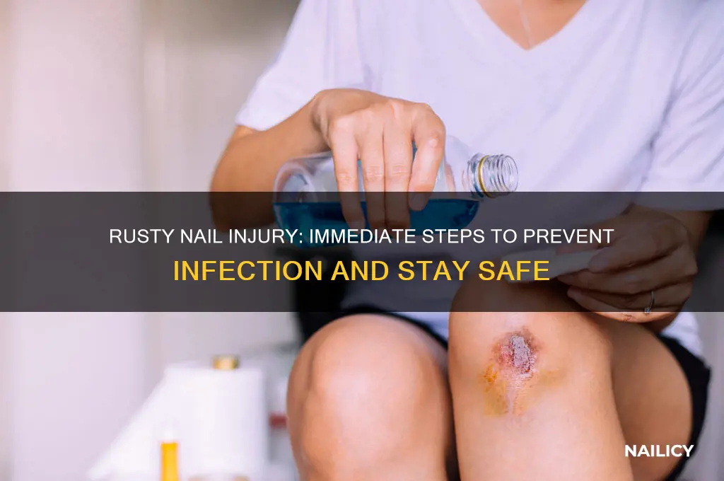 what to do after stepping on rusty nail