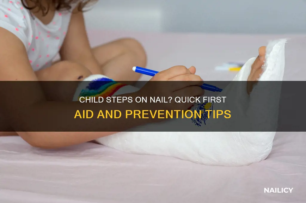 what to do if child steps on nail