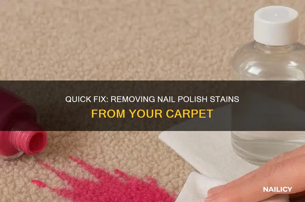 what to do if nail polish spills on carpet