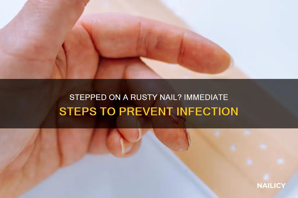 what to do if step on rusty nail