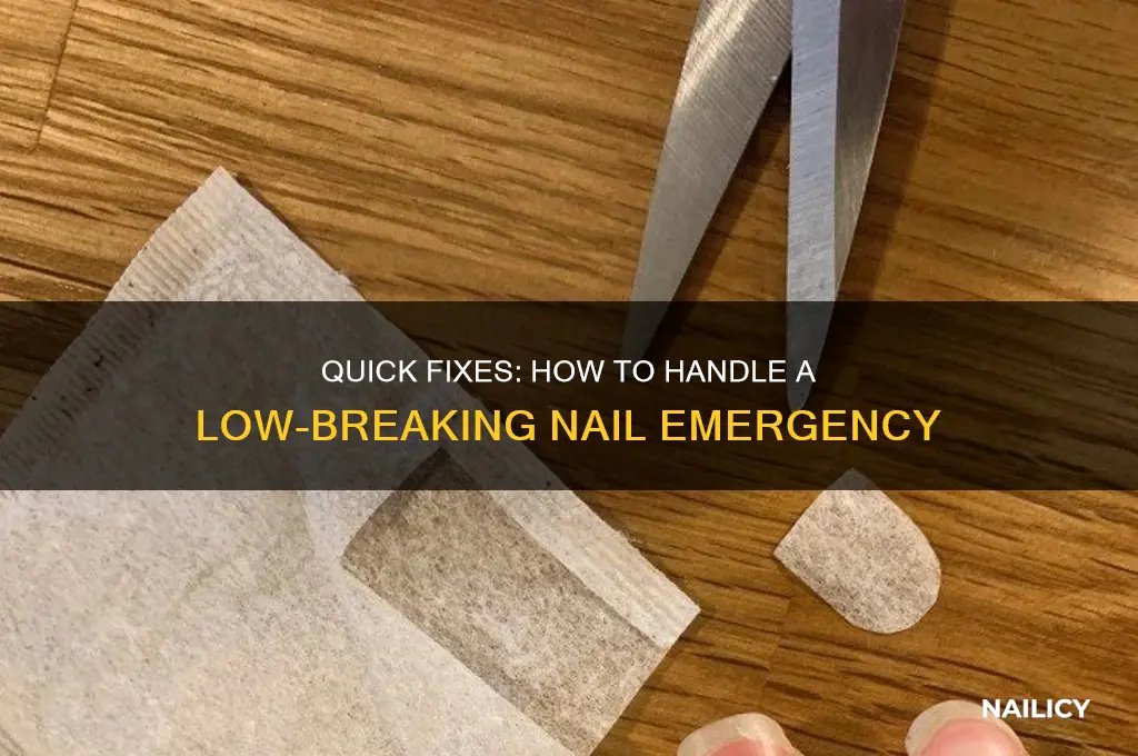 what to do if your nail breaks low