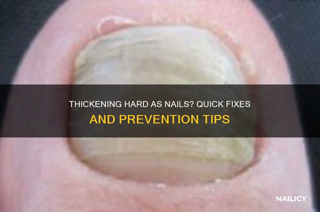 what to do when hard as nails thickens