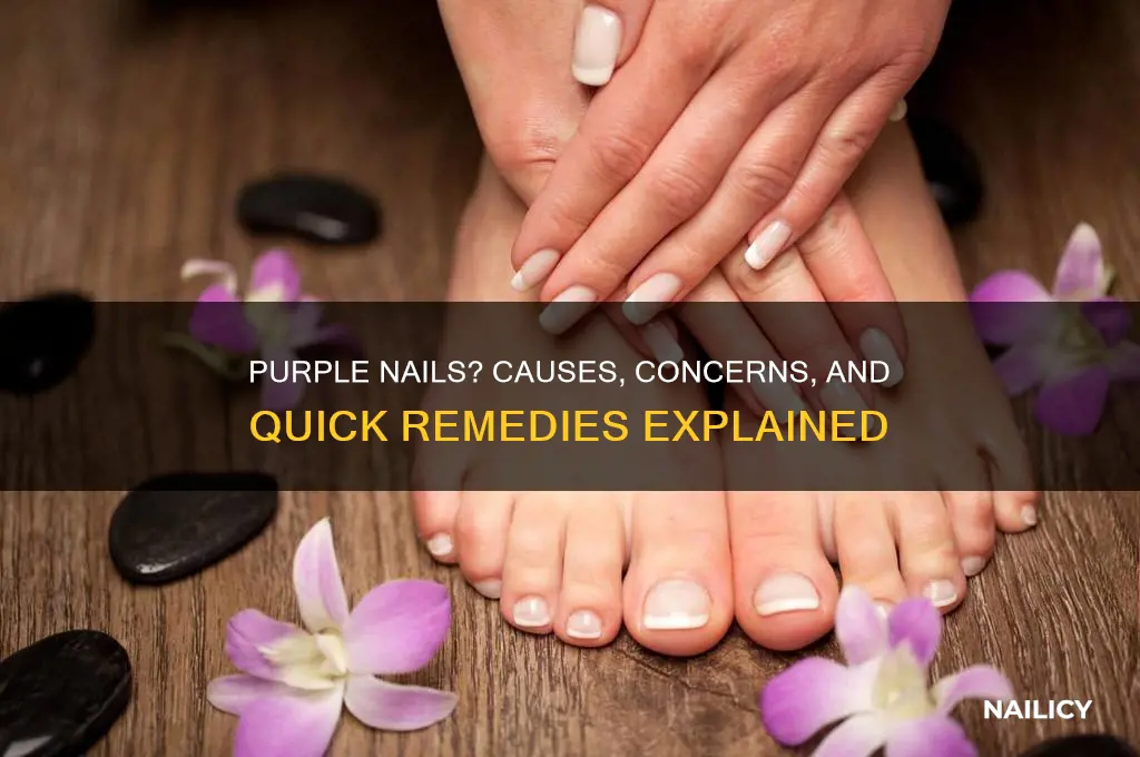 what to do when your nails turn purple